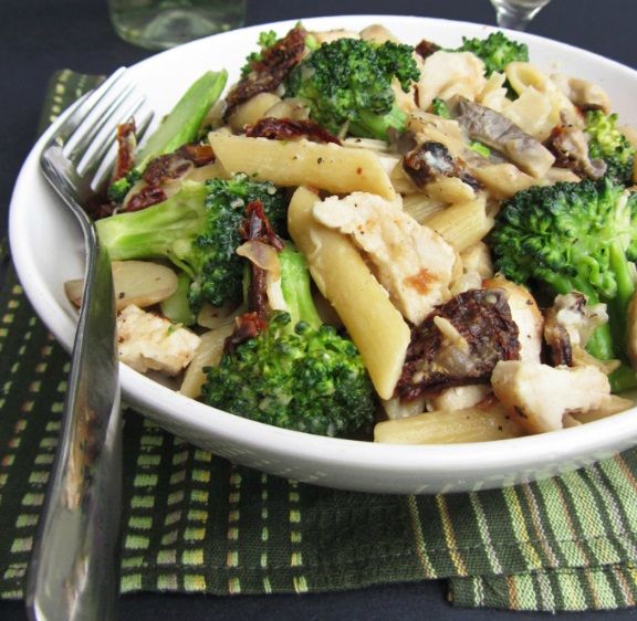 Chicken & Broccoli in a Mushroom White Wine Sauce