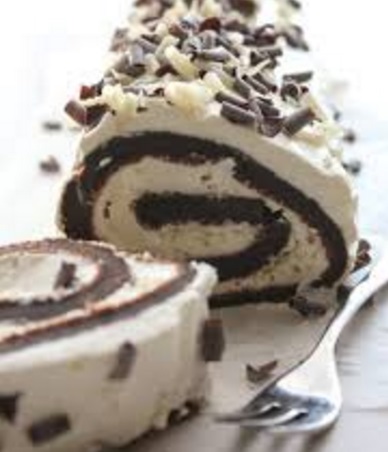 Chocolate Tiramisu Cake Roll