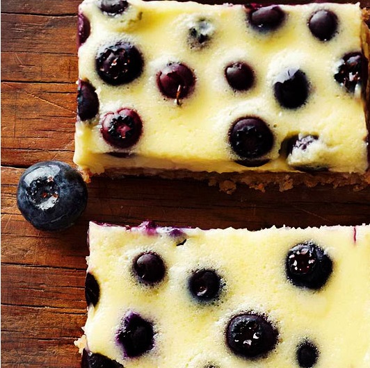 Coconut & Blueberry Cheesecake Bars
