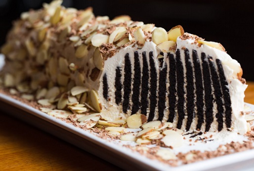 Almond Covered Chocolate Wafer Log