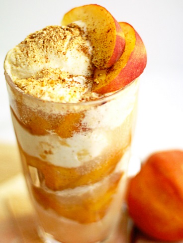 Peach Pie Ice Cream Float