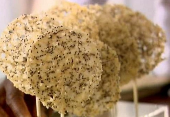 Parmesan and Poppy Seed Lollipops