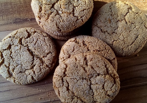 Apple Molasses Gingersnap Biscuits