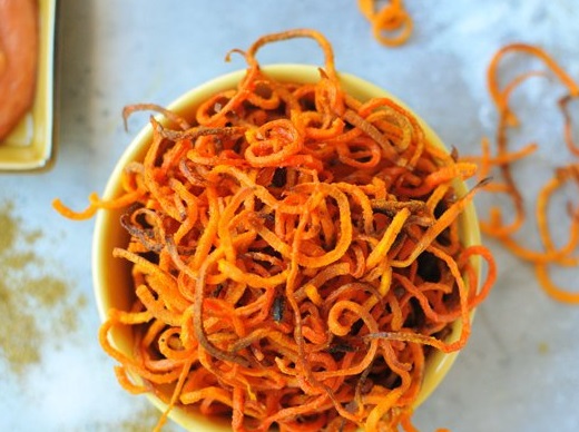 Sweet Potato and Carrot Julienne Fries