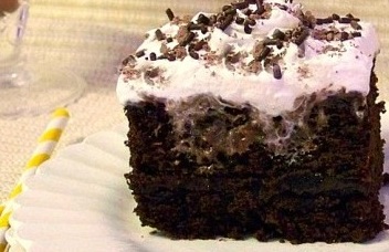 Chocolate Milkshake Poke Cake