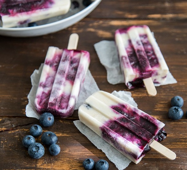 Blueberry & Coconut Popsicles