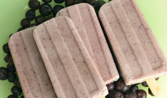 Blueberry Chia Popsicles