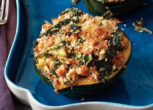 Acorn Squash With Kale and Sausage