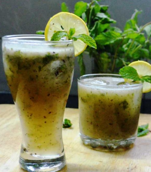 Tangy Raw Mango and Mint Drink