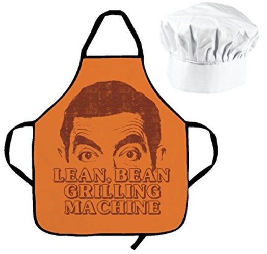 "Lean Bean Grilling Machine" Novelty Apron and Chef's Hat Set