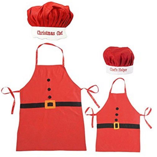 "Christmas Chef" Novelty Apron and Chef's Hat Set