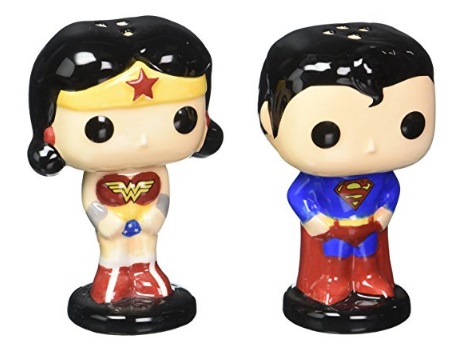 Superman & Wonder Woman Salt & Pepper Pots