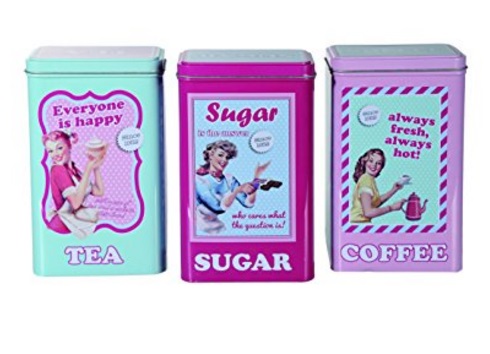 Retro Mum Coffee, Tea & Sugar Canisters