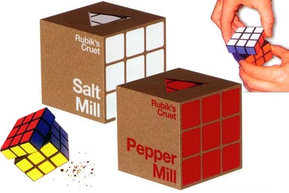 Rubik's Cube Salt & Pepper Mill Grinders