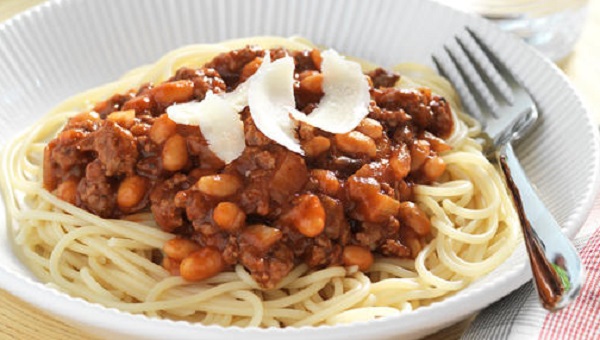 Beef and Bean Spaghetti Bolognese