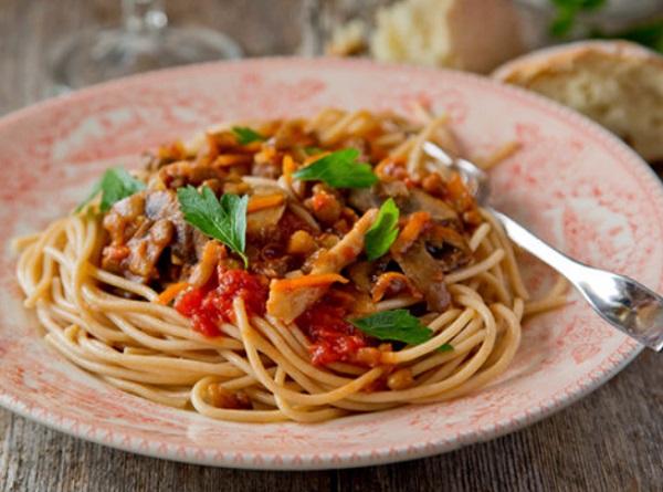 Mushroom Spaghetti Bolognese