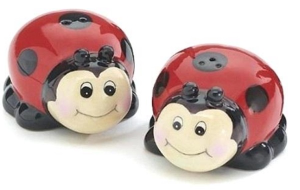 Ladybird Shaped Salt and Pepper Shakers