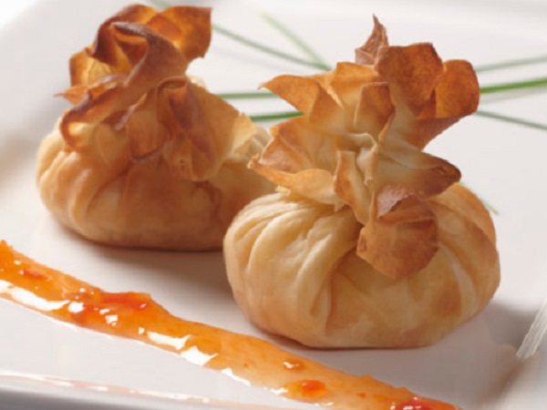 Sweet Chilli, Mango and Ginger Filo Parcels