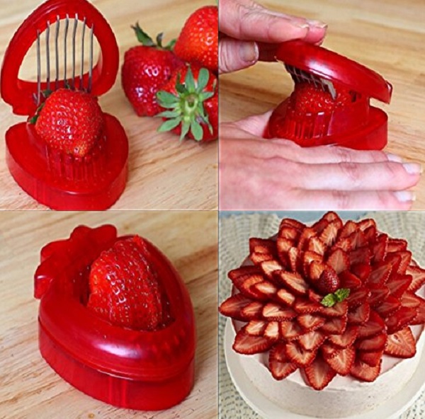 Strawberry Shaped Fruit and Egg Slicer