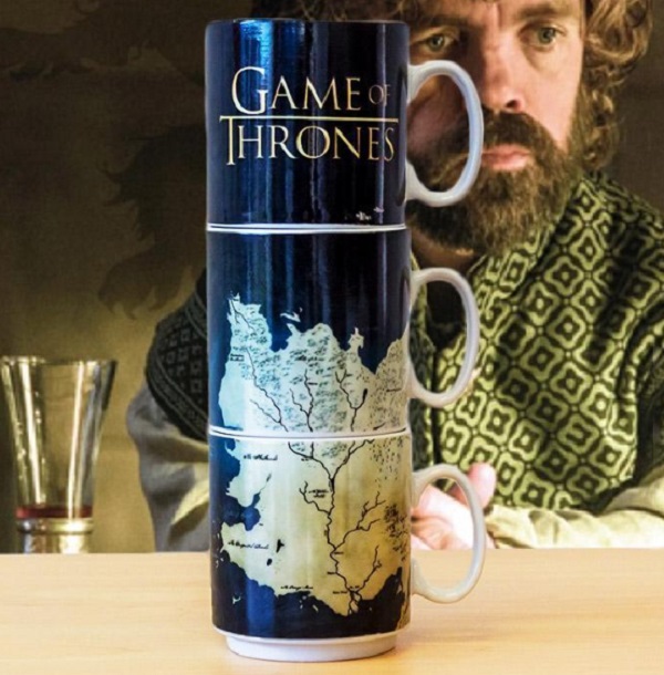 HBO Game of Thrones Westeros Map Stackable Mugs
