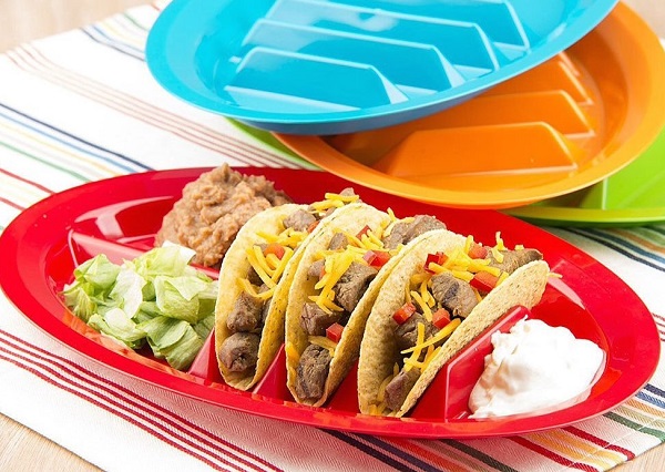 Plastic Serving Plate and Taco Holder