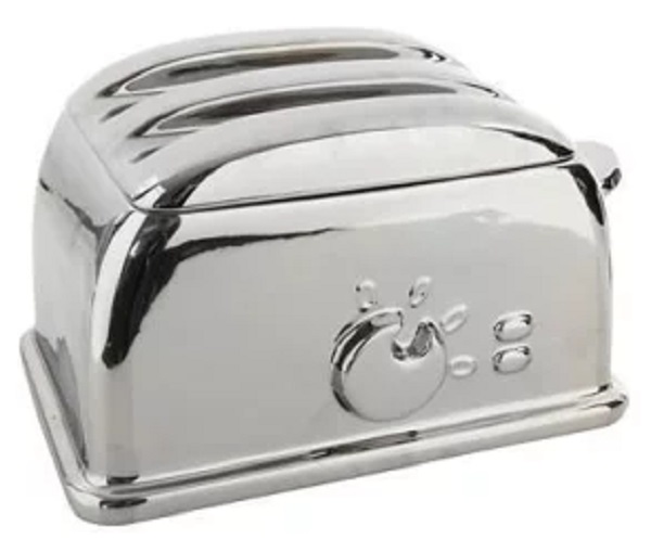 Ben De Lisi Silver Toaster-shaped Bread Bin