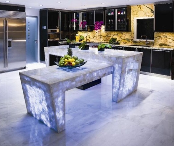 Kitchen Worktops Made With Quartz Crystal 