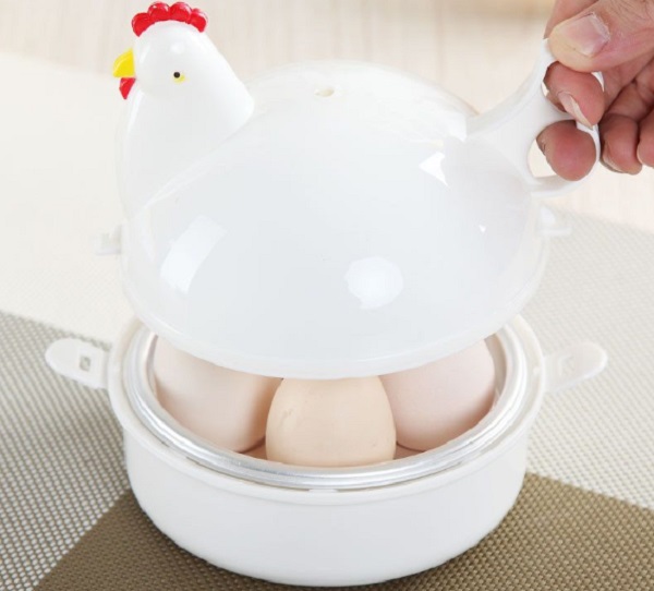 Microwavable Chicken Shaped 4X Eggs Boiler