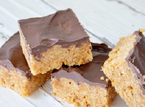 Chocolate Covered Peanut Butter Rice Krispies Treats