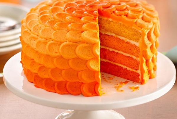 Tangerine Ombre Orange Cake