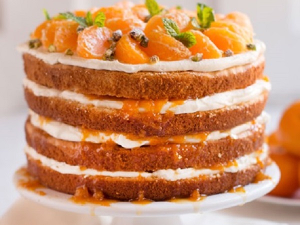 White Chocolate Mandarin Orange Cake