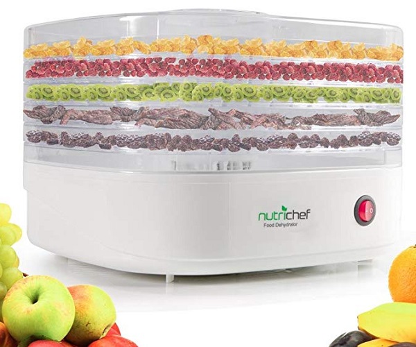 NutriChef Professional Electric 5 Tier Fruit, Veg and Herb Dehydrator