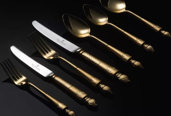Arthur Price Clive Christian Empire Flame All Gold - 125 Piece Cutlery Set