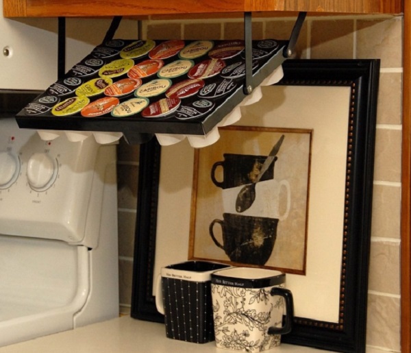Under Kitchen Cabinet Coffee Pod Holder