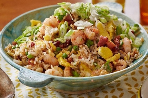 Bacon, Egg and Prawn Fried Rice