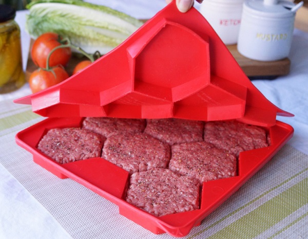 Burger Master Innovative 8-in-1 Burger Press & Freezer Container