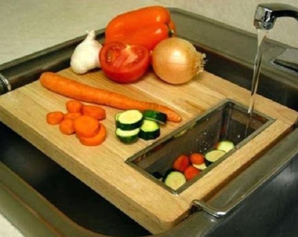 Sink Cutting Board (With Vegetable Washer)