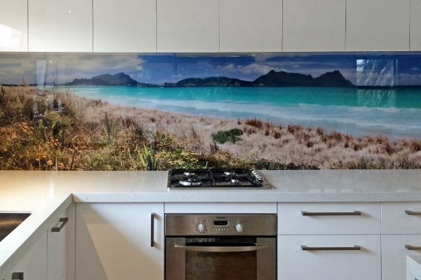 Beach Scene Kitchen Splashback Design