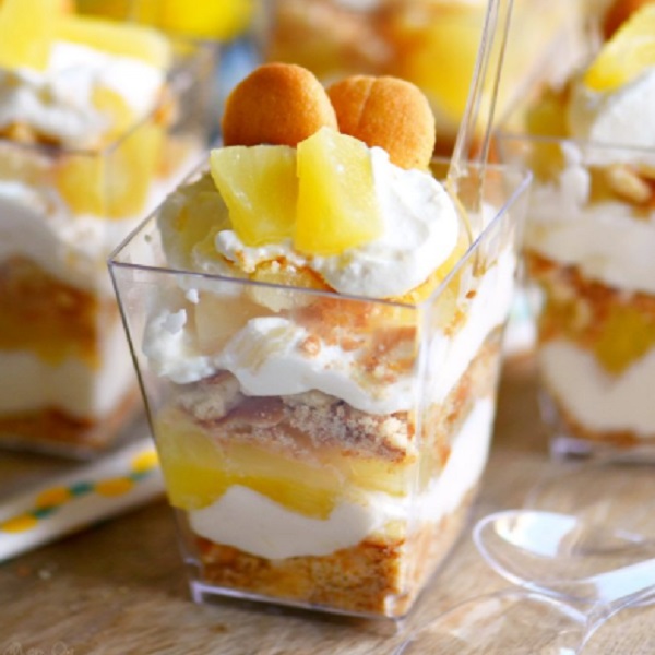 Mini Pineapple Cheesecake Trifles