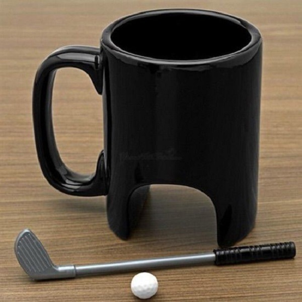 Golf Hole Coffee Mug (With Mini Putter)