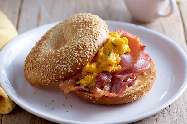 New York Style Bacon and Eggs Bagel