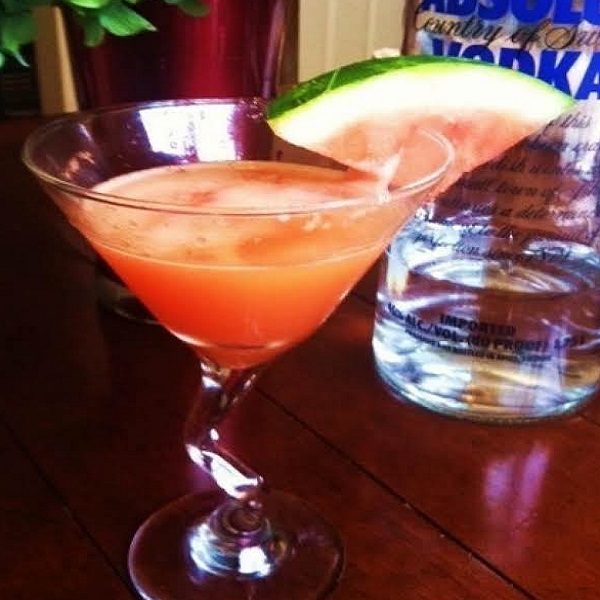 Watermelon Sunshine Martini Cocktail