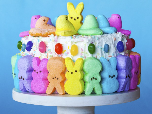 Marshmallow Peeps Easter Cake