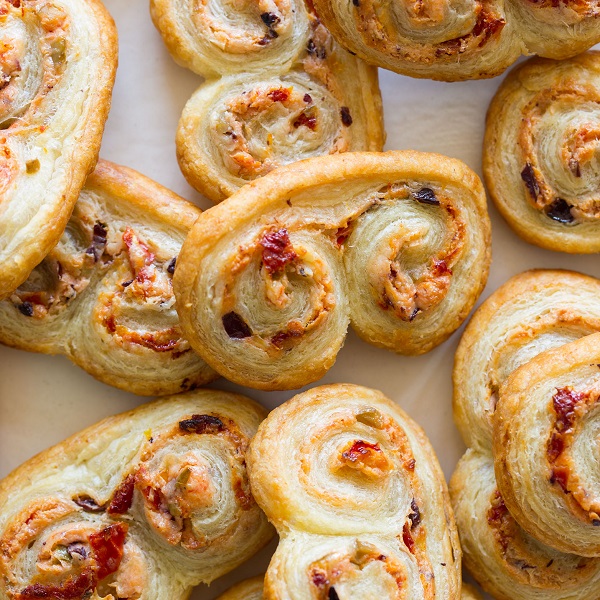Sun Dried Tomato Olive & Goat Cheese Palmiers