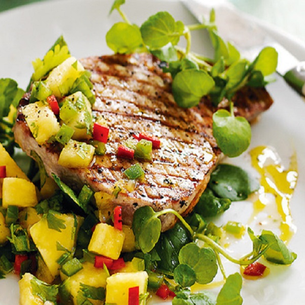 Tuna Steaks With Pineapple Salsa