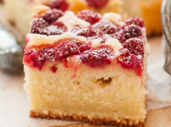 Belarusian Cake with Raspberries