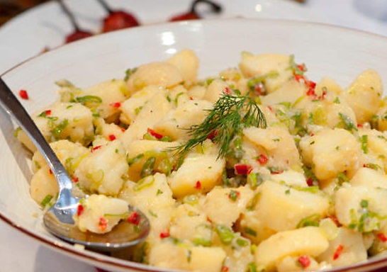 Traditional Serbian Krompir Salata (Potato Salad)