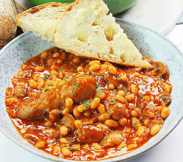 Sausage and Baked Bean Casserole