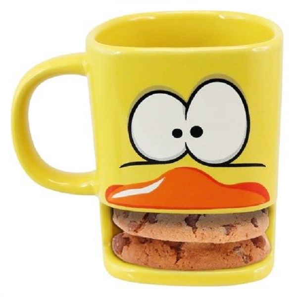 Duck Shaped Coffee Mug With Biscuit Shelf by hometechstar