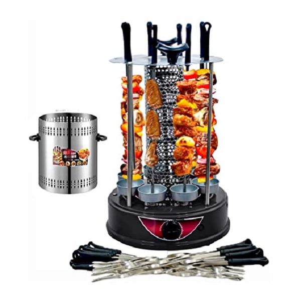 LIDS Smokeless Electric Rotisserie Grill
